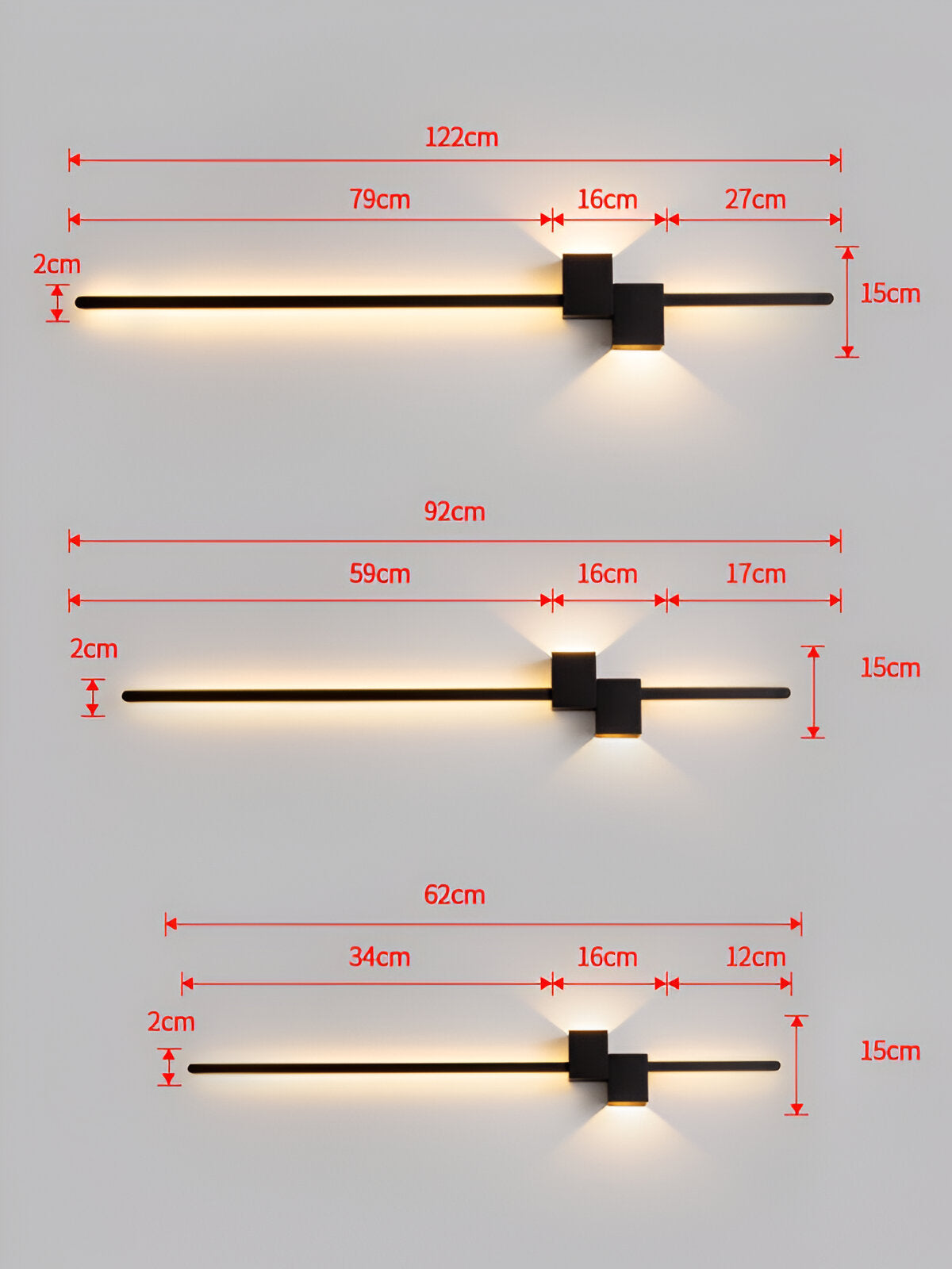 EclipseLight - Strakke lange LED-wandlamp met minimalistisch design