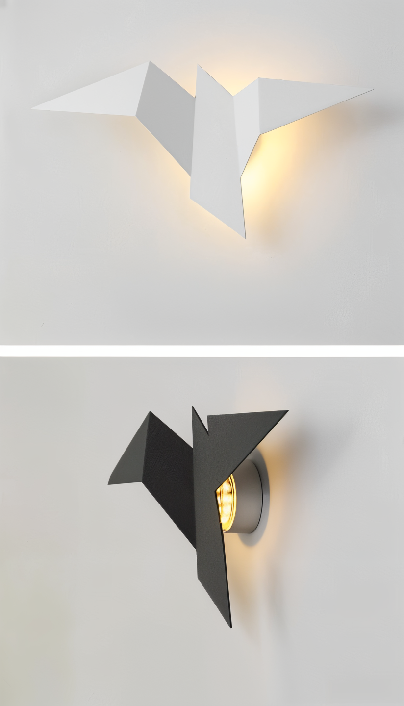 FeatherLux - Geometrische origami vogel wandlamp