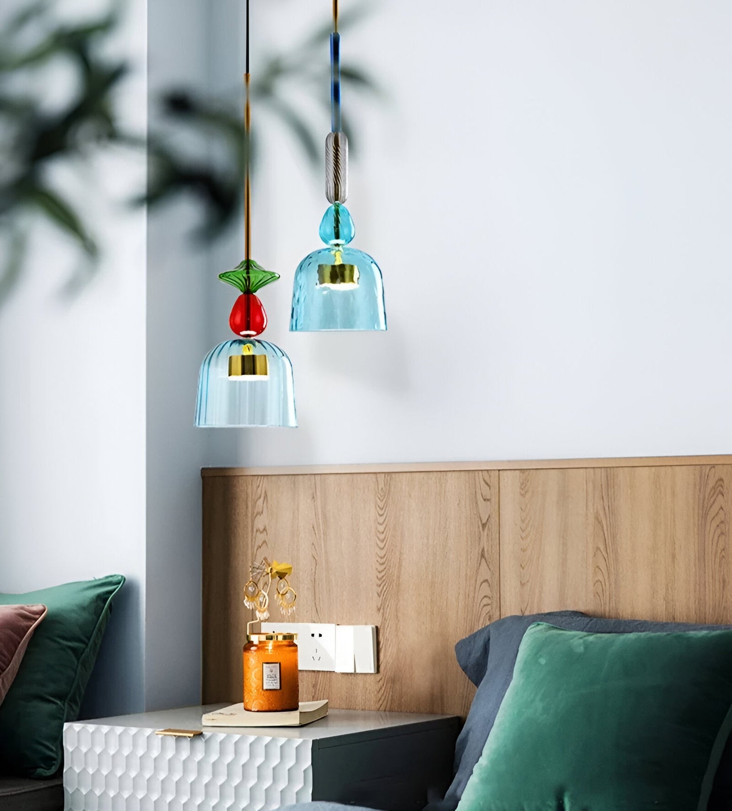 MacaronLight - Kleurrijke Glas Pendellamp met Macaron Design