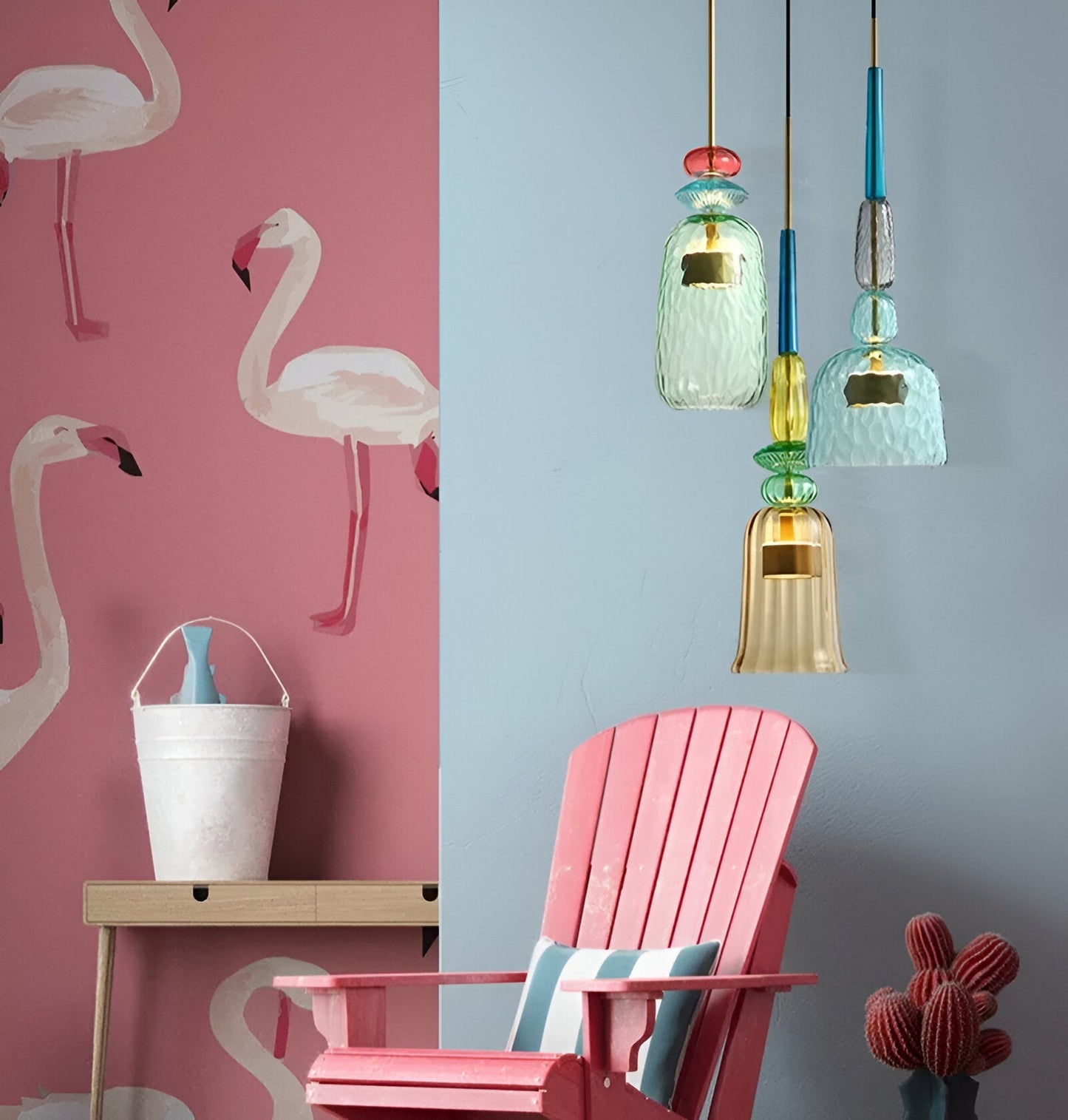 MacaronLight - Kleurrijke Glas Pendellamp met Macaron Design