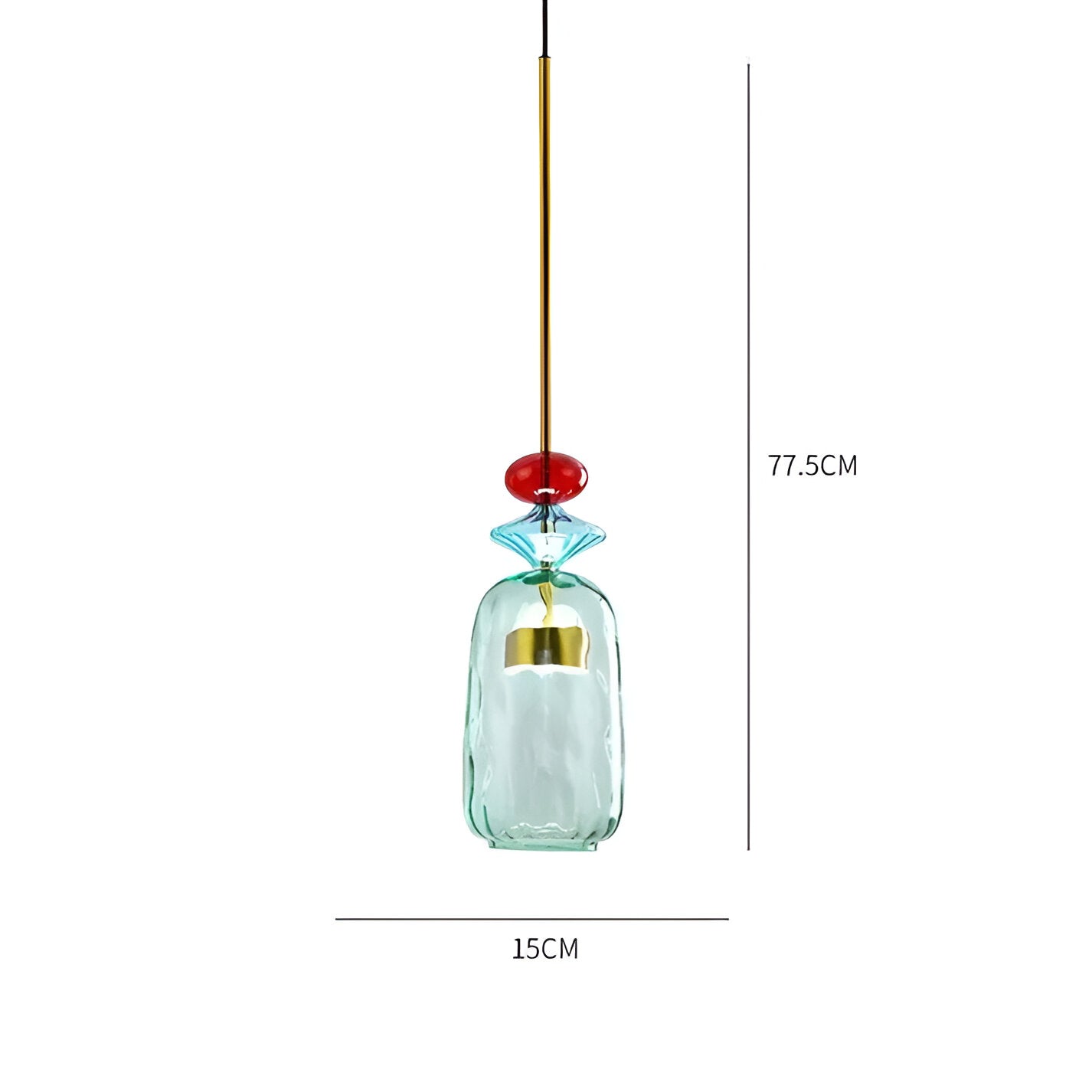 MacaronLight - Kleurrijke Glas Pendellamp met Macaron Design