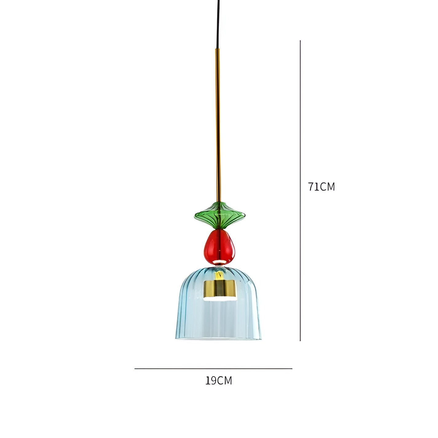MacaronLight - Kleurrijke Glas Pendellamp met Macaron Design