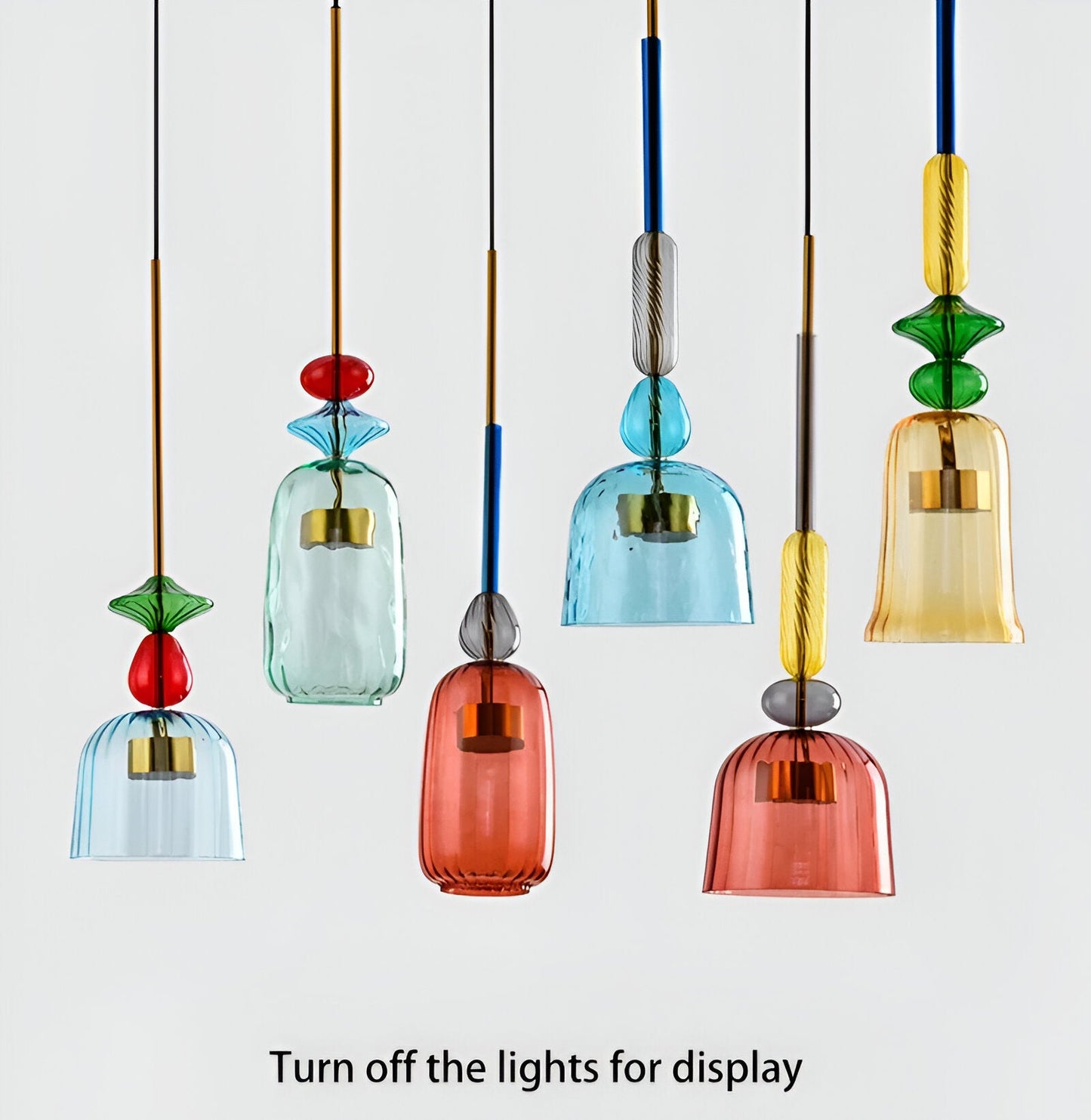 MacaronLight - Kleurrijke Glas Pendellamp met Macaron Design