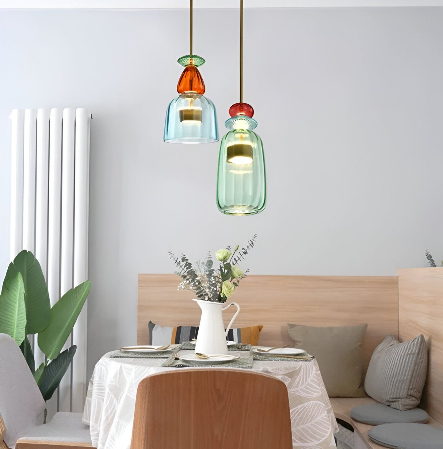 MacaronLight - Kleurrijke Glas Pendellamp met Macaron Design