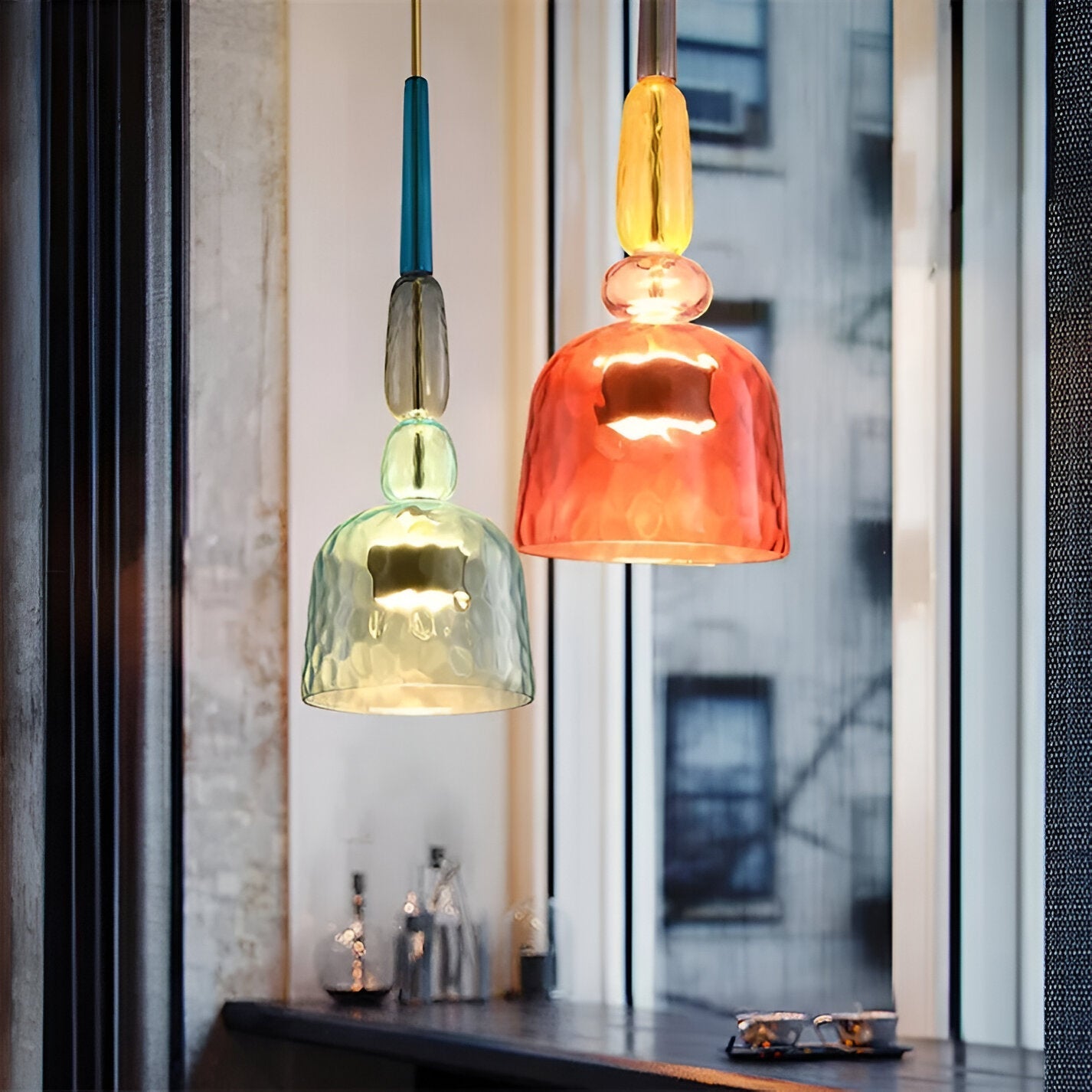 MacaronLight - Kleurrijke Glas Pendellamp met Macaron Design