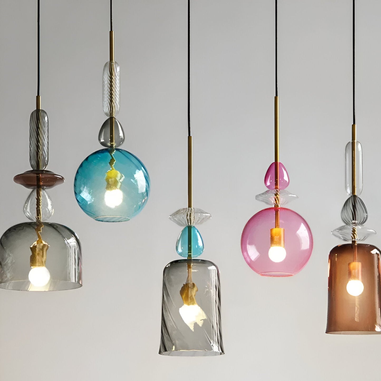 MacaronLight - Kleurrijke Glas Pendellamp met Macaron Design