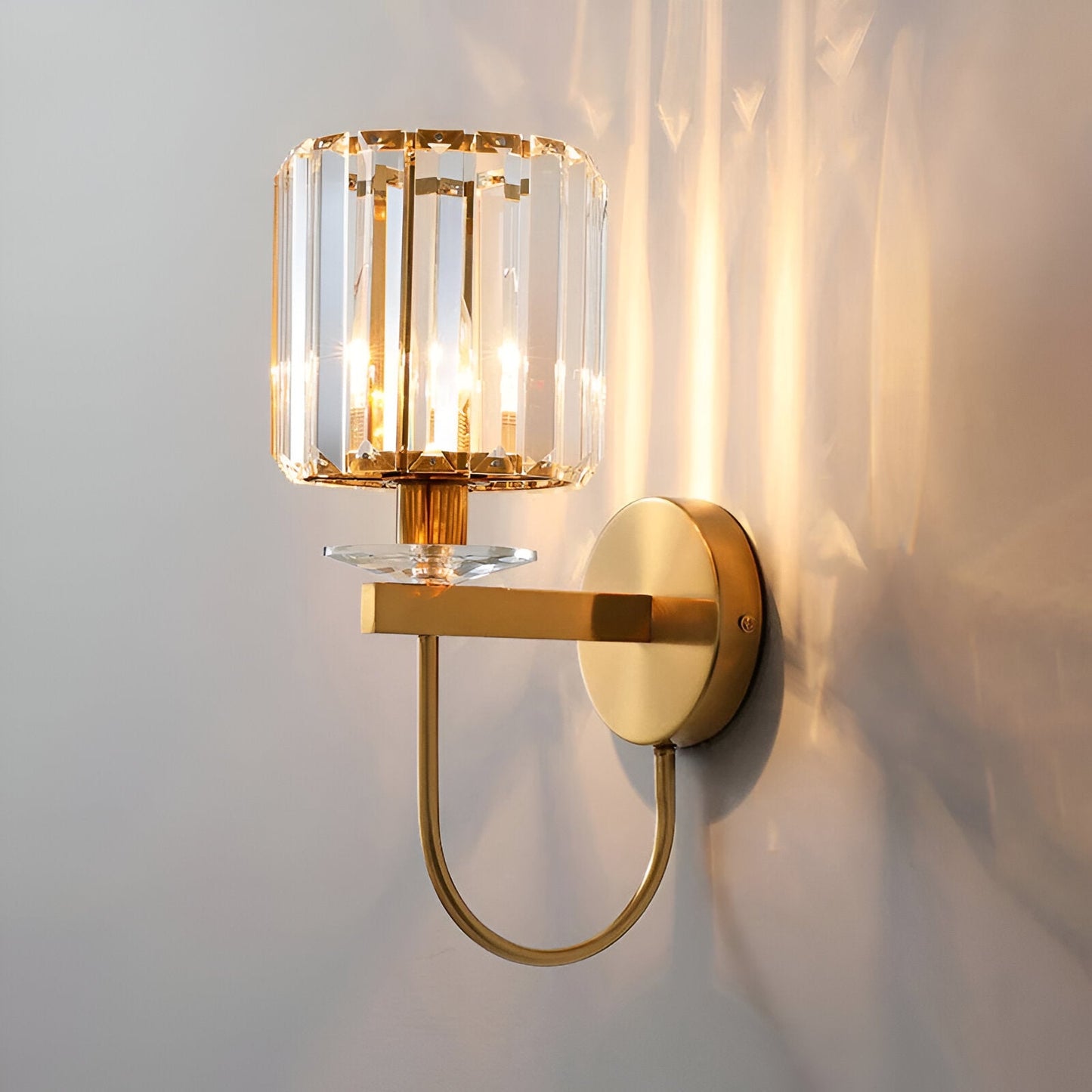 LumaCylindra - Vintage kristallen wandlamp met cilindrische vorm