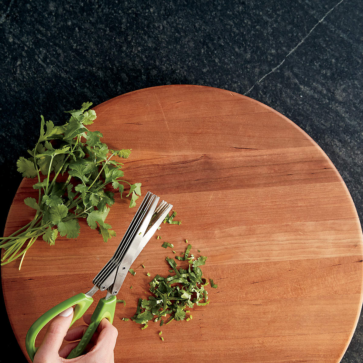 KitchenEdge - Roestvrijstalen keukengereedschap met vijf bladen, meerlagige kruidensnijder en keukenschaar