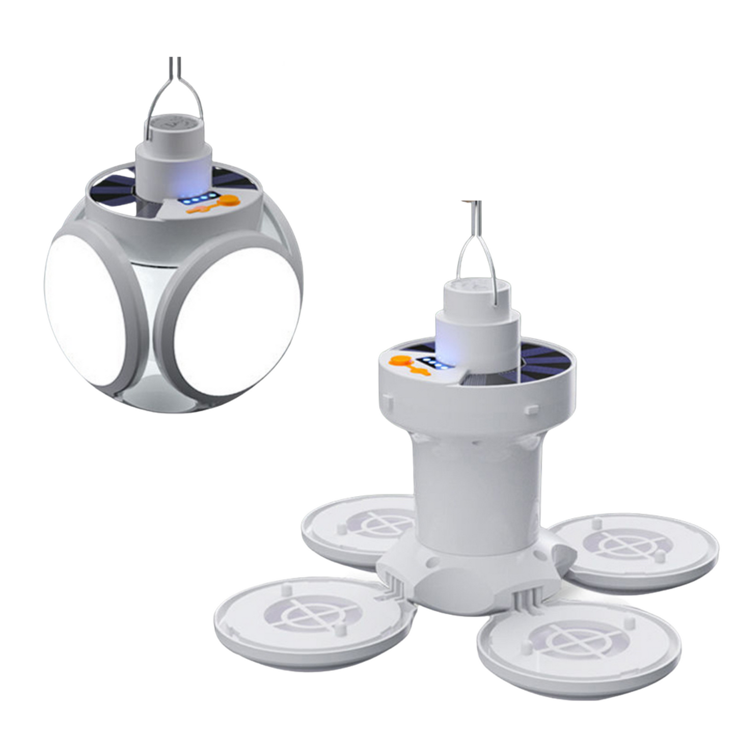 PolygonGlow - Opvouwbare LED-lamp met zonnepaneel