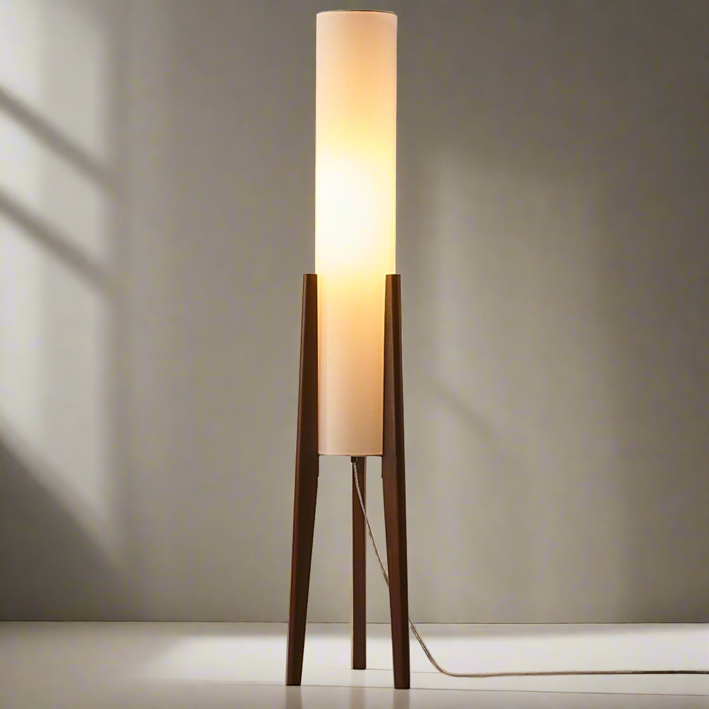 LumiWood - Walnoot houten vloerlamp met LED E27