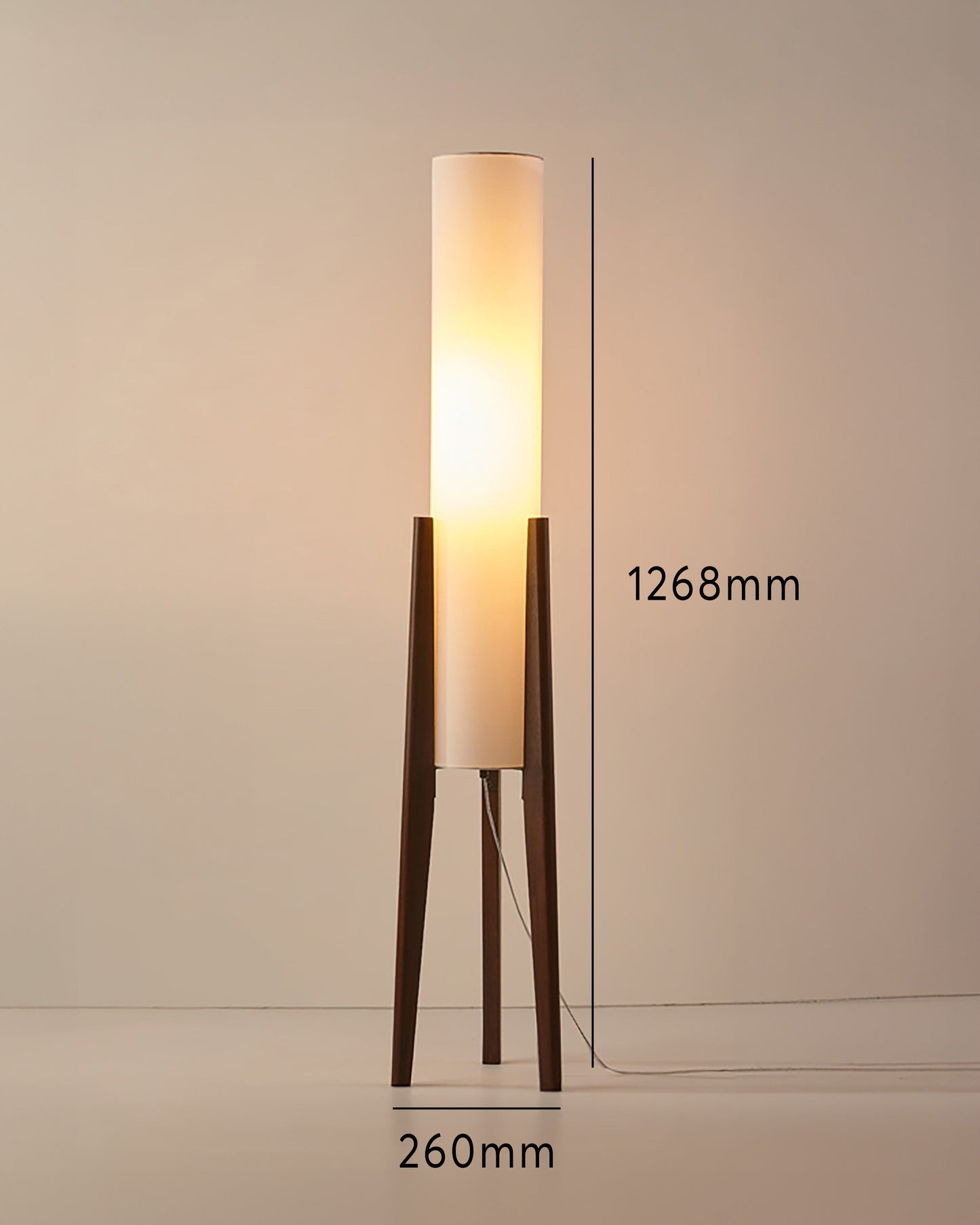 LumiWood - Walnoot houten vloerlamp met LED E27