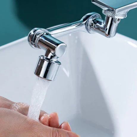 PureFlowX - Draaibaar 1080° kraanverlengstuk met twee waterstraalstanden