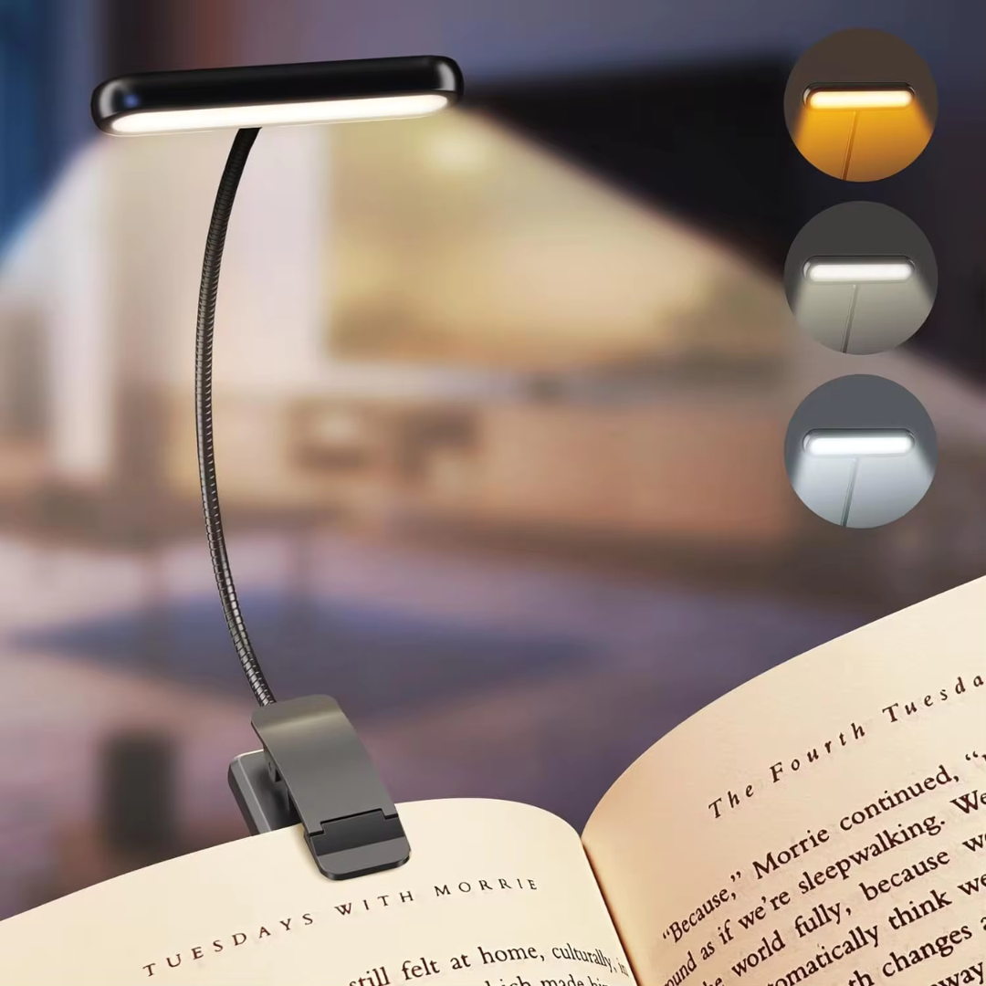 ClipGlow - LED leeslamp met clip oplaadbaar en draagbaar