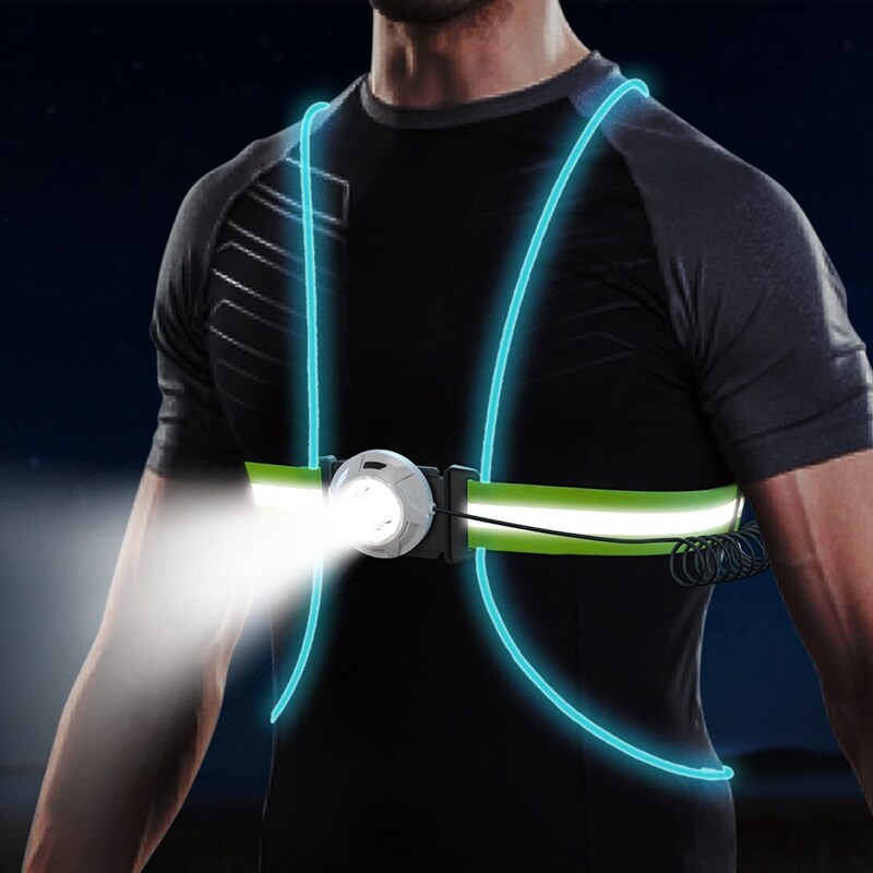 SafeGlow - High Visibility Reflective LED Safety Running Vest