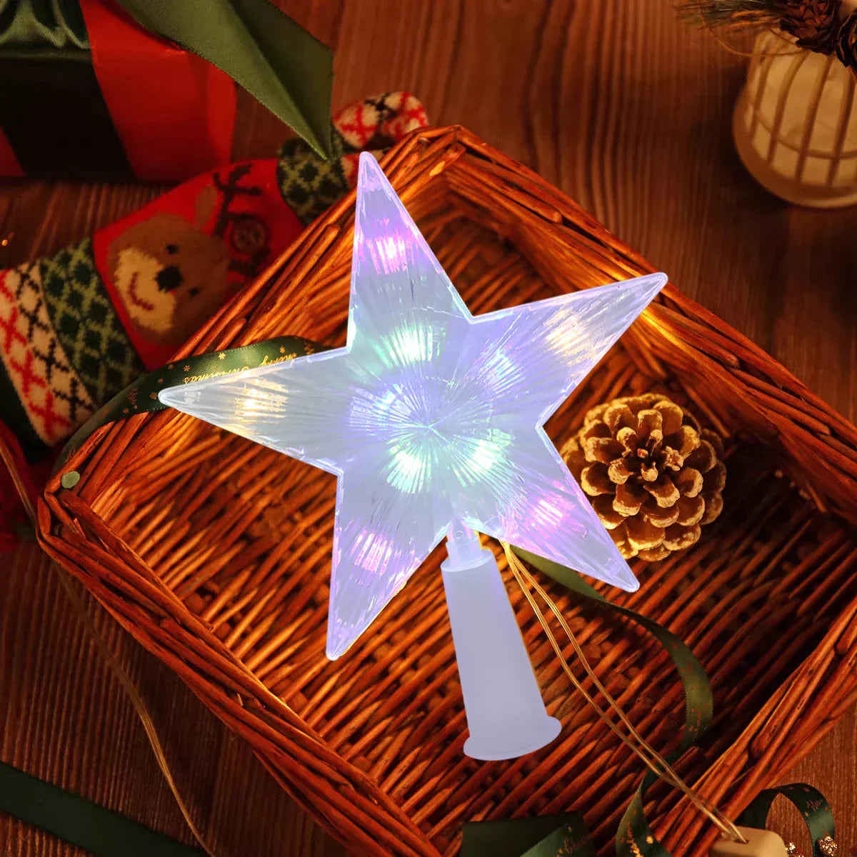 Startop - Stralende LED-Sternspitze voor Kerstboom