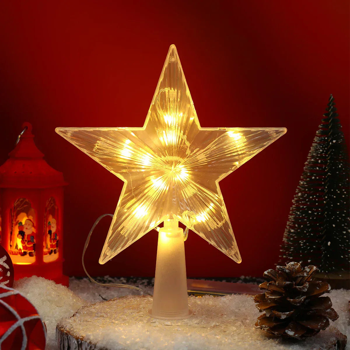 Startop - Stralende LED-Sternspitze voor Kerstboom