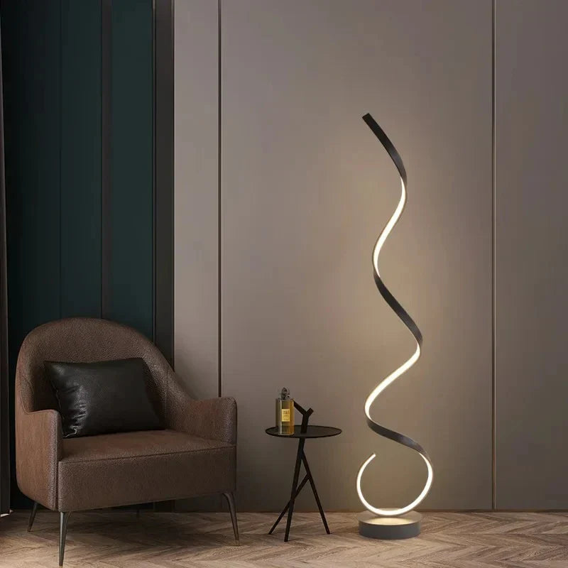 LuxSpira - Moderne LED-spiraal vloerlamp met uniek design