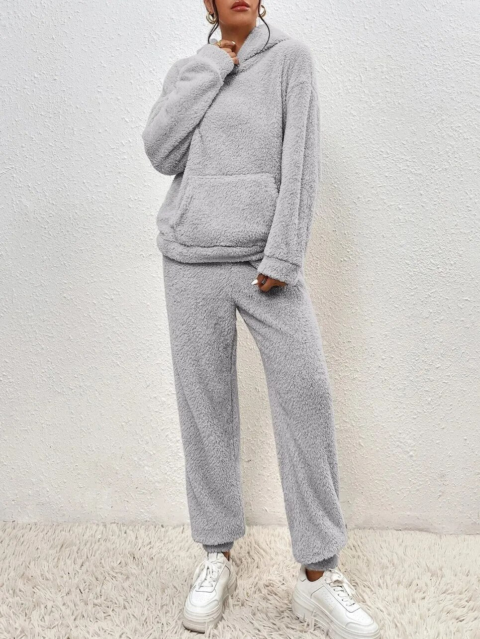 HavenWear - Ultra-comfortabel teddy huispak met capuchon