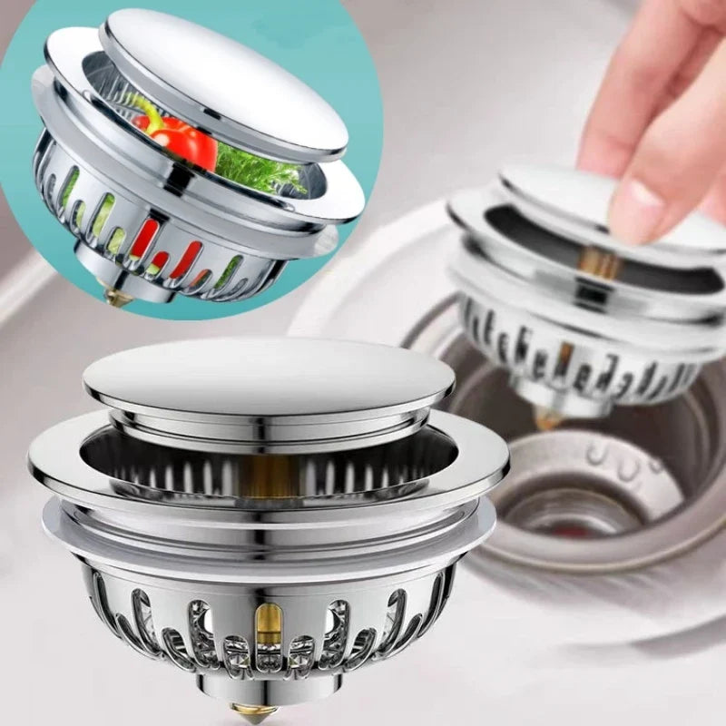 VIVIIHOO 2 stuks roestvrijstalen afvoerfilters, badkamer-haarfilter, afvalwaterfilter, keuken-roestvrij stalen spoelfilter (7,5 cm VIVIIHOO 2 stuks roestvrijstalen afvoerfilters, badkamer-haarfilter, afvalwaterfilter, keuken-roestvrij stalen spoelfilter (7,5 cm