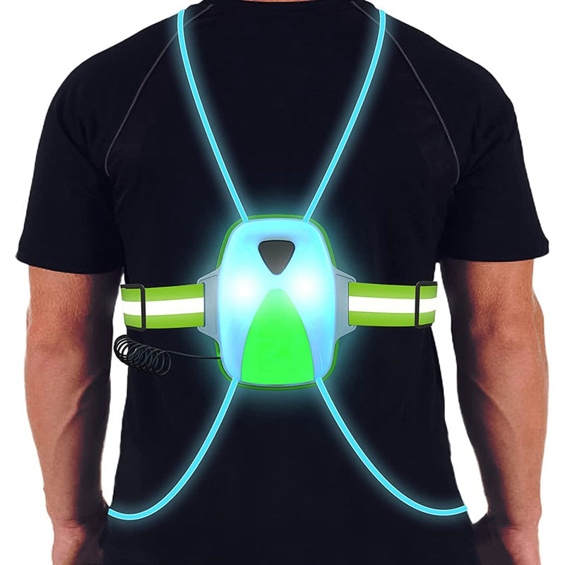 SafeGlow - High Visibility Reflective LED Safety Running Vest