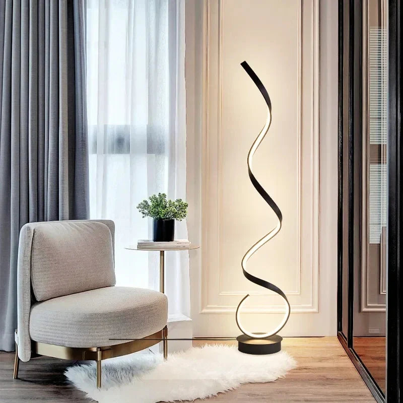 LuxSpira - Moderne LED-spiraal vloerlamp met uniek design