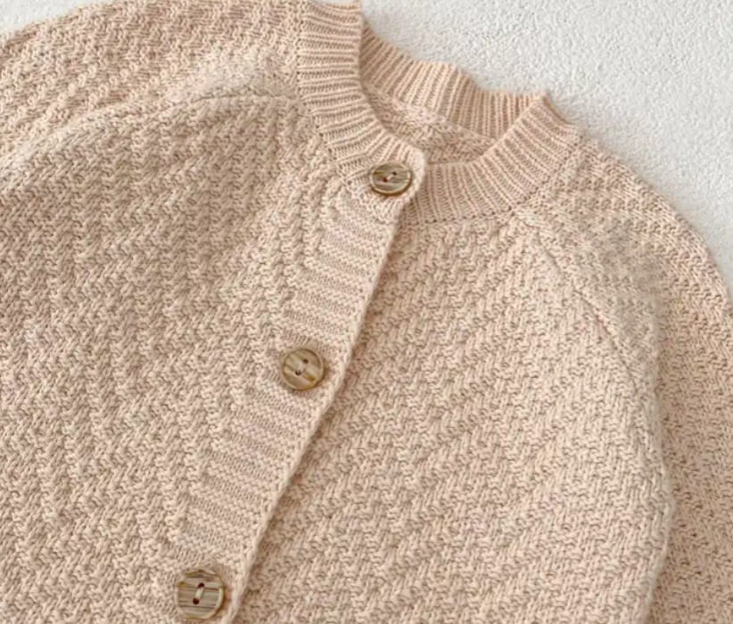 LuminaFlex - Beige Gebreide Babyromper