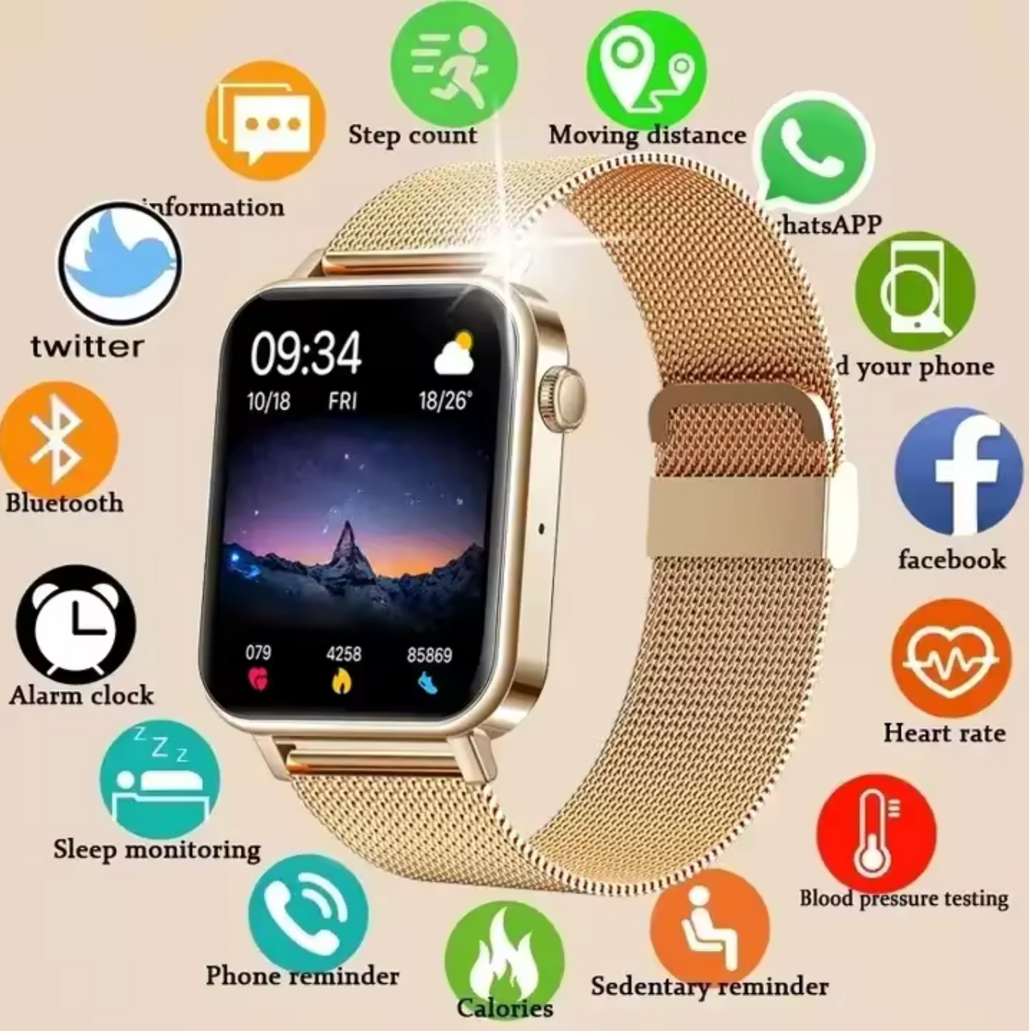 ChicTime - Smartwatch voor vrouwen