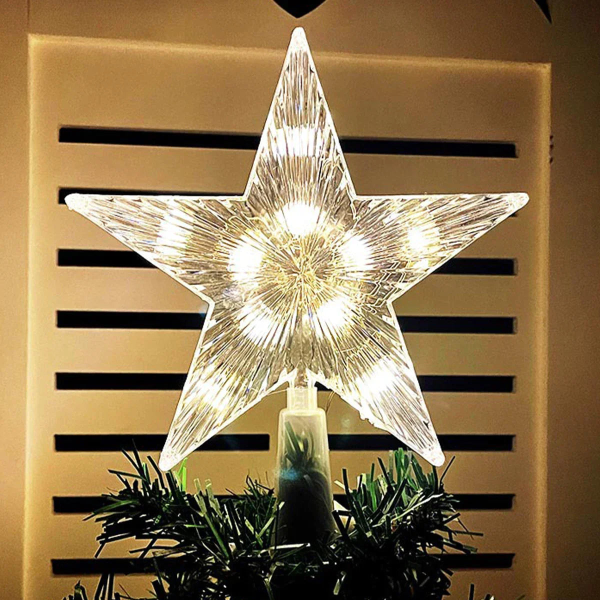 Startop - Stralende LED-Sternspitze voor Kerstboom