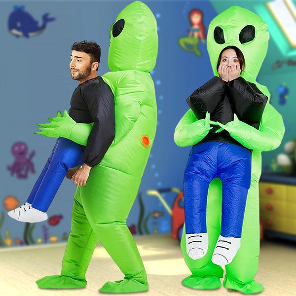 AbductoWear - Grappig opblaasbaar halloween alien kostuum