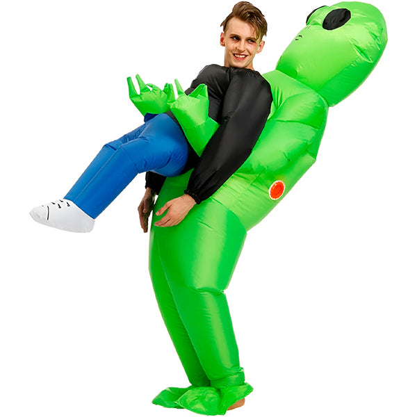 AbductoWear - Grappig opblaasbaar halloween alien kostuum