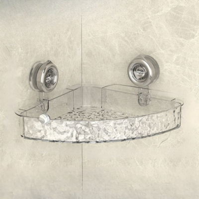 SnapShelf - Hoekrek met Zuignappen voor Badkamer