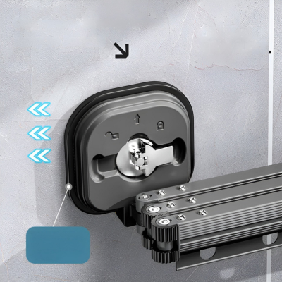 Extendry - Opvouwbare aluminium wanddroger met zuignap