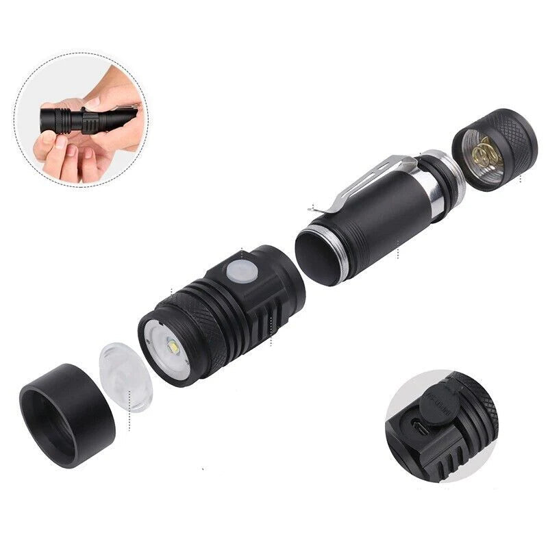 TitanTorch - Oplaadbare batterijgevoede ongelooflijk felle 90000LM LED tactische zaklamp met zoomfunctie