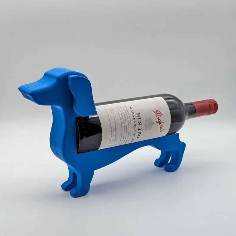 PawPour Designs - Teckel houder voor wijnflessen