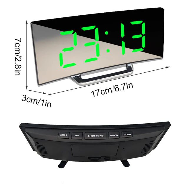 ClarityClock - Modern LED klok met gebogen display