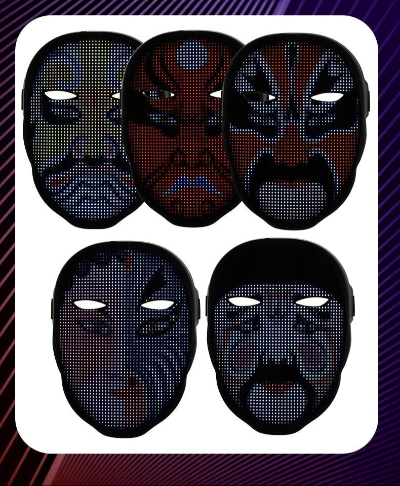 IlluMask - Heroplaadbaar LED masker met veranderend gezicht