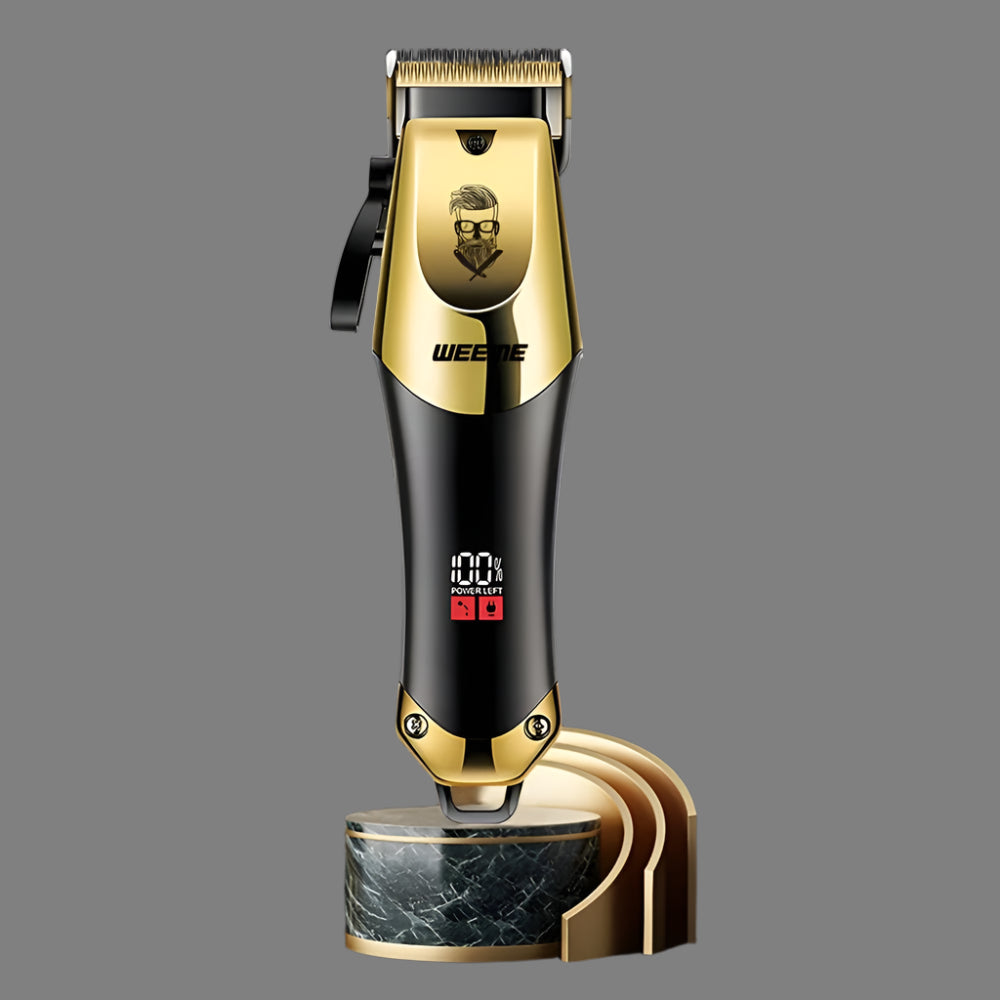 GroomTech - Draadloze gouden tondeuse met LCD display