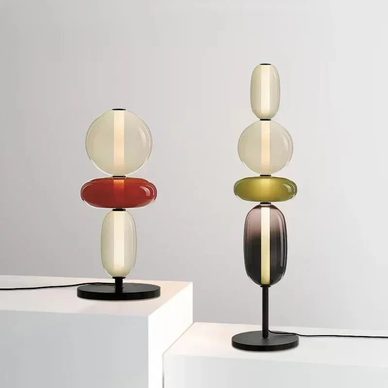 LustroLicht - Bonbonkleurige glazen staande lamp