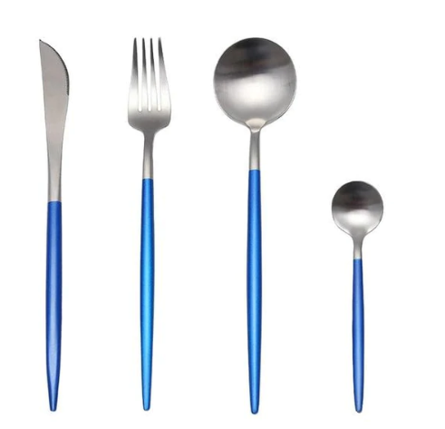 OpulentCutlery - Luxe 24-delige goud-zilver bestekset van roestvrij staal