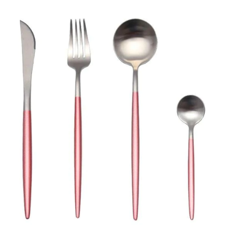 OpulentCutlery - Luxe 24-delige goud-zilver bestekset van roestvrij staal