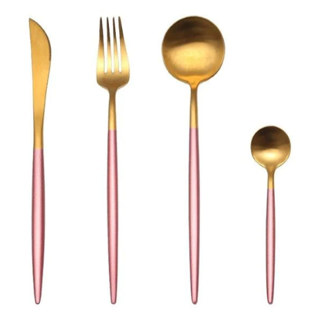 OpulentCutlery - Luxe 24-delige goud-zilver bestekset van roestvrij staal