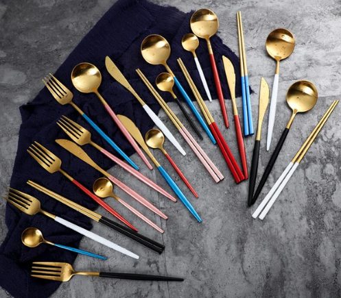 OpulentCutlery - Luxe 24-delige goud-zilver bestekset van roestvrij staal