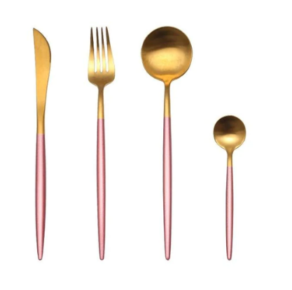 OpulentCutlery - Luxe 24-delige goud-zilver bestekset van roestvrij staal