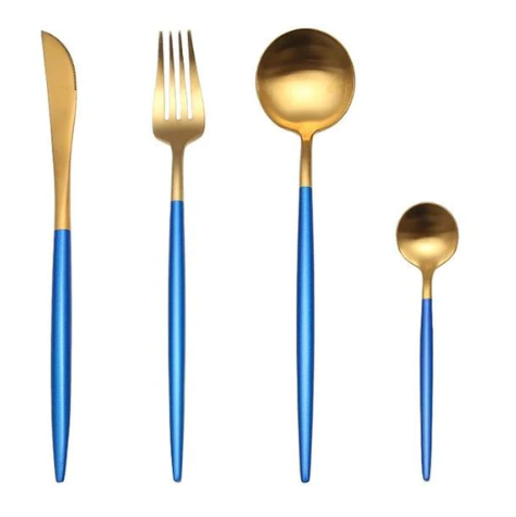 OpulentCutlery - Luxe 24-delige goud-zilver bestekset van roestvrij staal