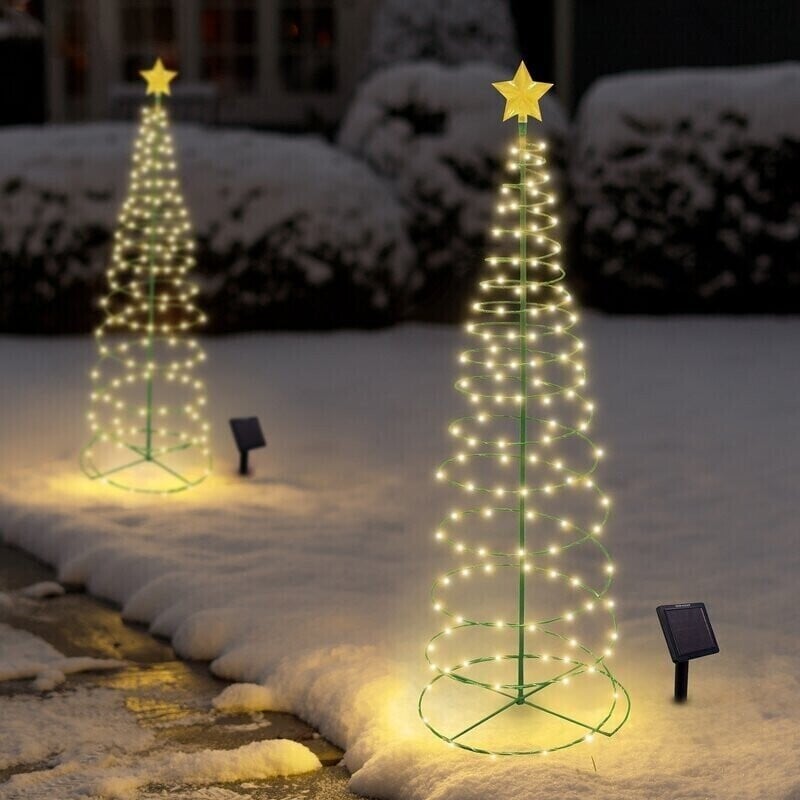 SolarLuxe -LED kerstboomverlichting op zonne-energie voor buiten