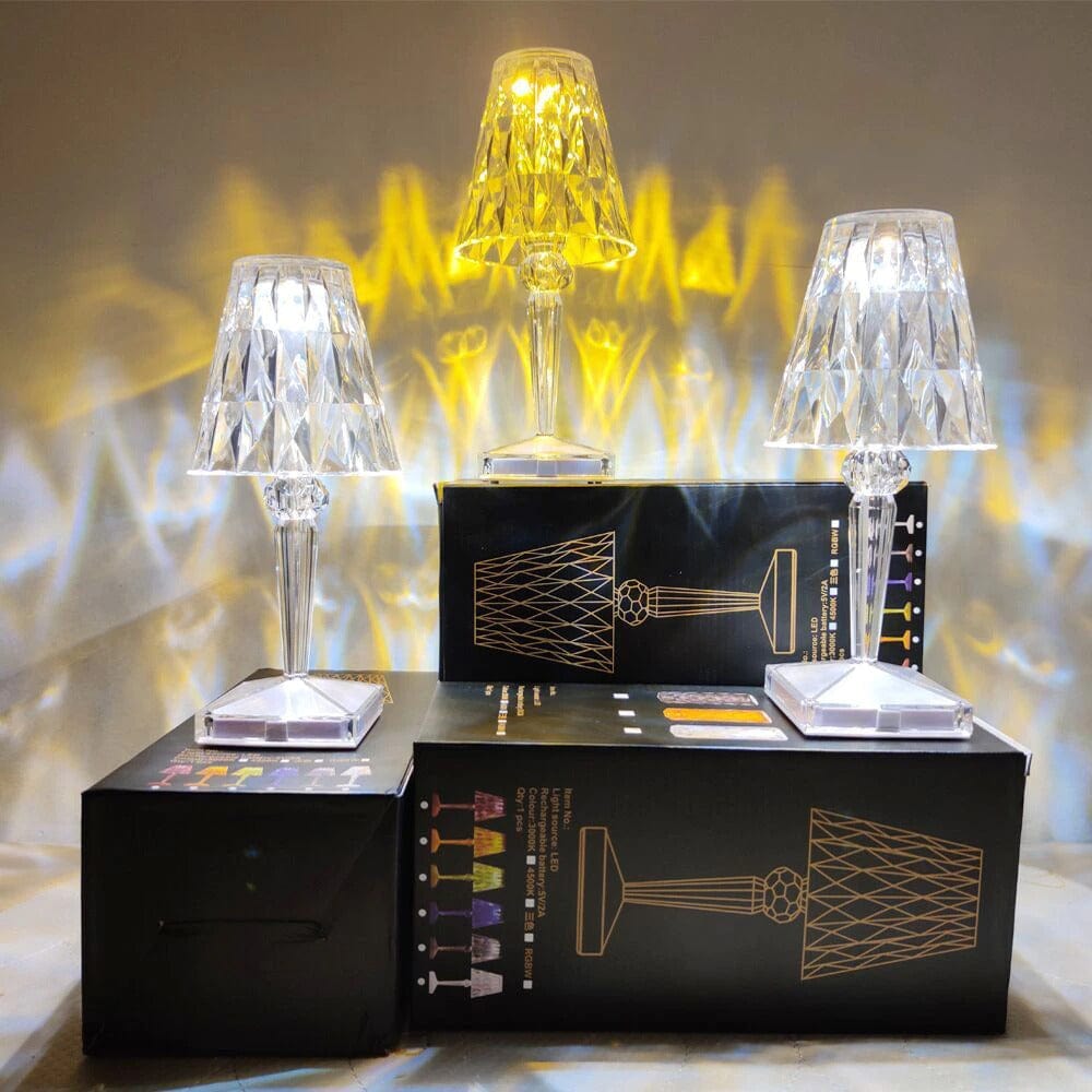 GlitzGlow - LED tafellamp gemaakt met diamantkristal