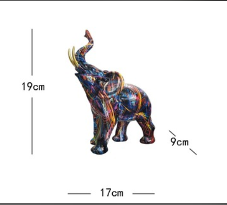 Elephantique - Kleurrijk olifantenbeeld voor interieur