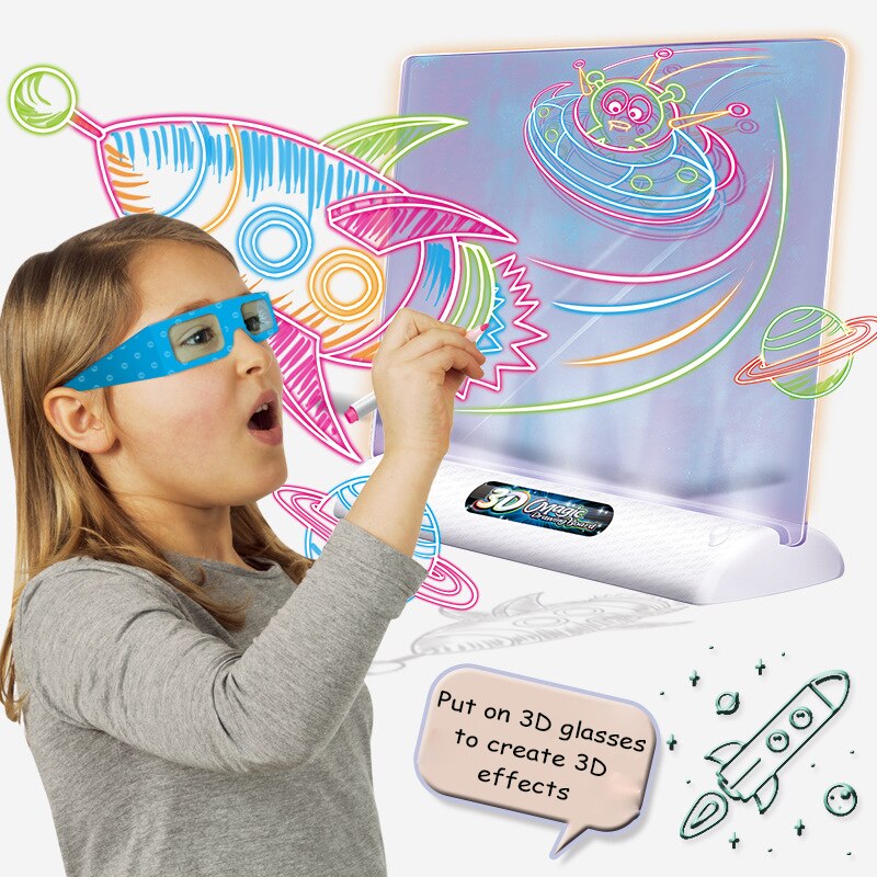 Lineart - Gloeiende kunst Lichtgevend 3D tekenbord
