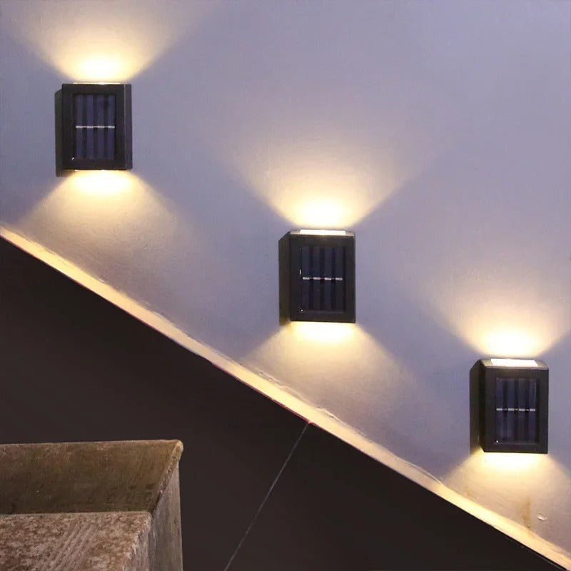 IllumaVista - Luxe & Draadloze Zonne-energie LED Wandlampen
