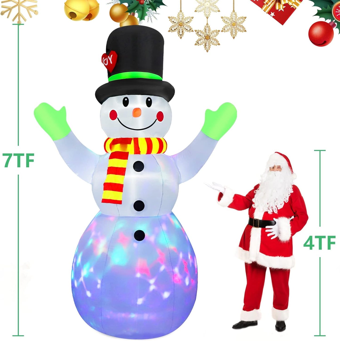 SnowLume - Opblaasbare kerstdecoratie met LED verlichting